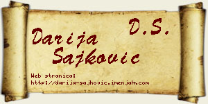 Darija Šajković vizit kartica